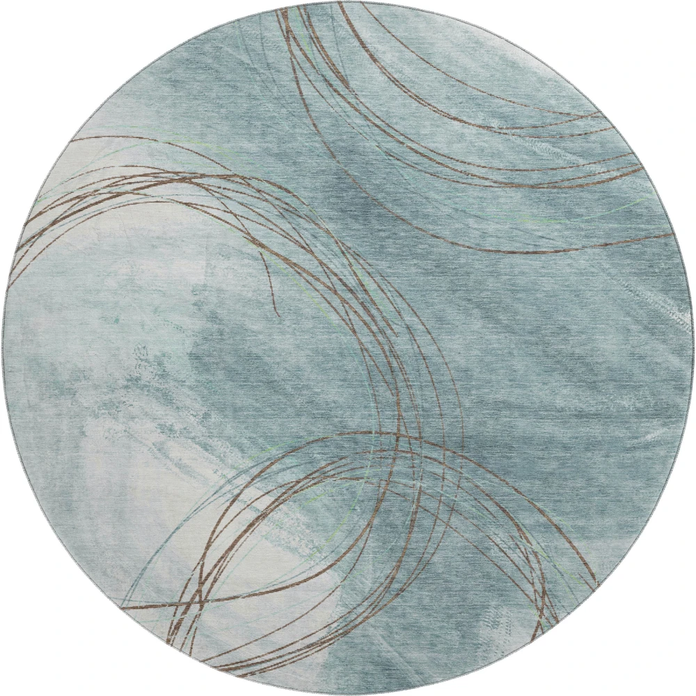 Mayfield AMF2396 Teal 8' x 8' Rug