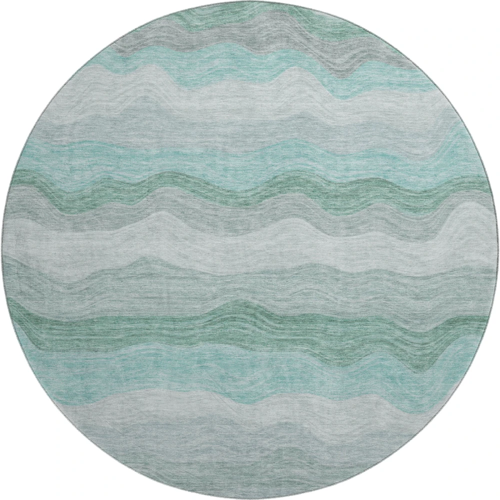 Mayfield AMF2397 Teal 8' x 8' Rug