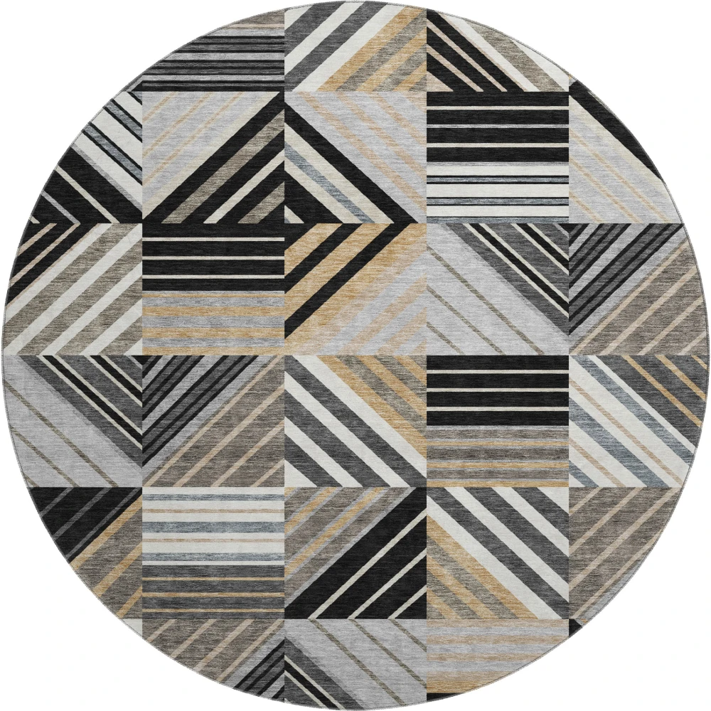 Mayfield AMF2399 Black 8' x 8' Rug