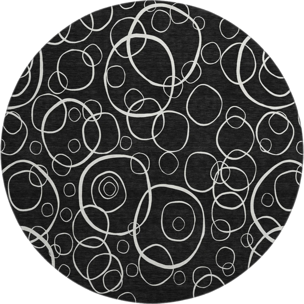 Mayfield AMF2407 Black 8' x 8' Rug