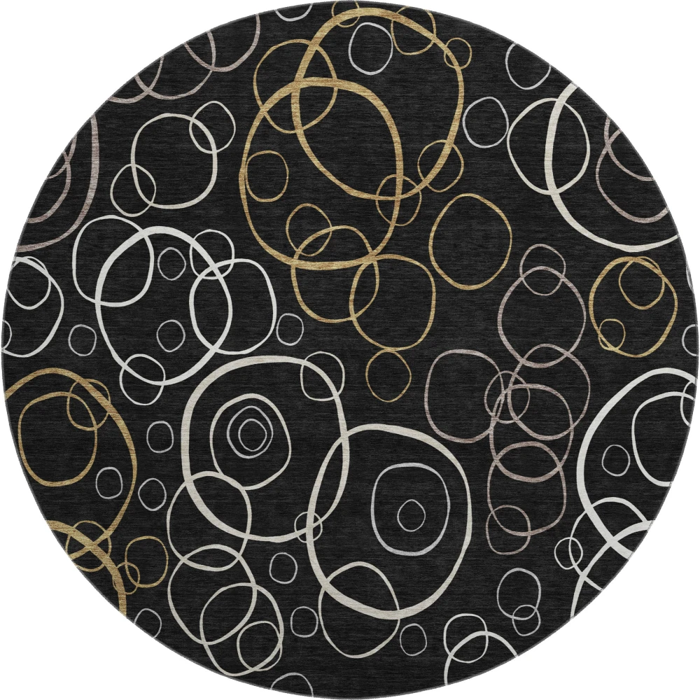 Mayfield AMF2408 Black 8' x 8' Rug