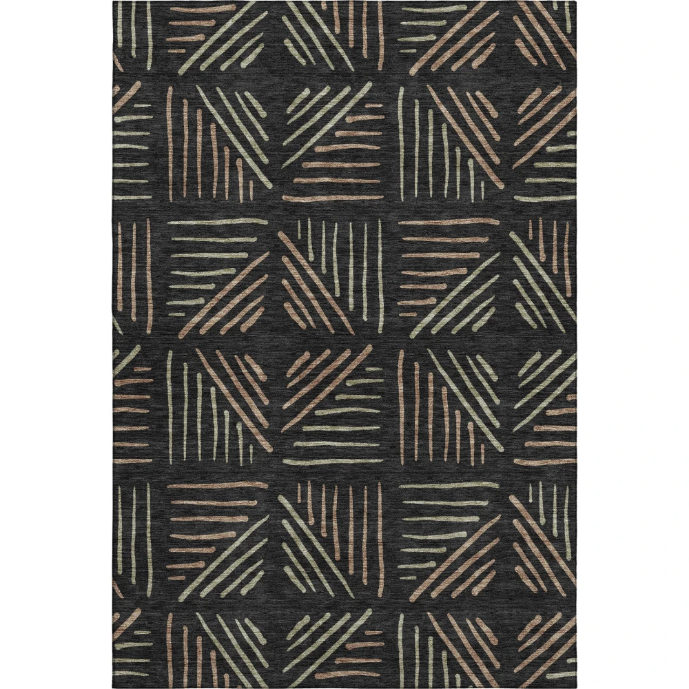Mayfield AMF2413 Black 3' x 5' Rug