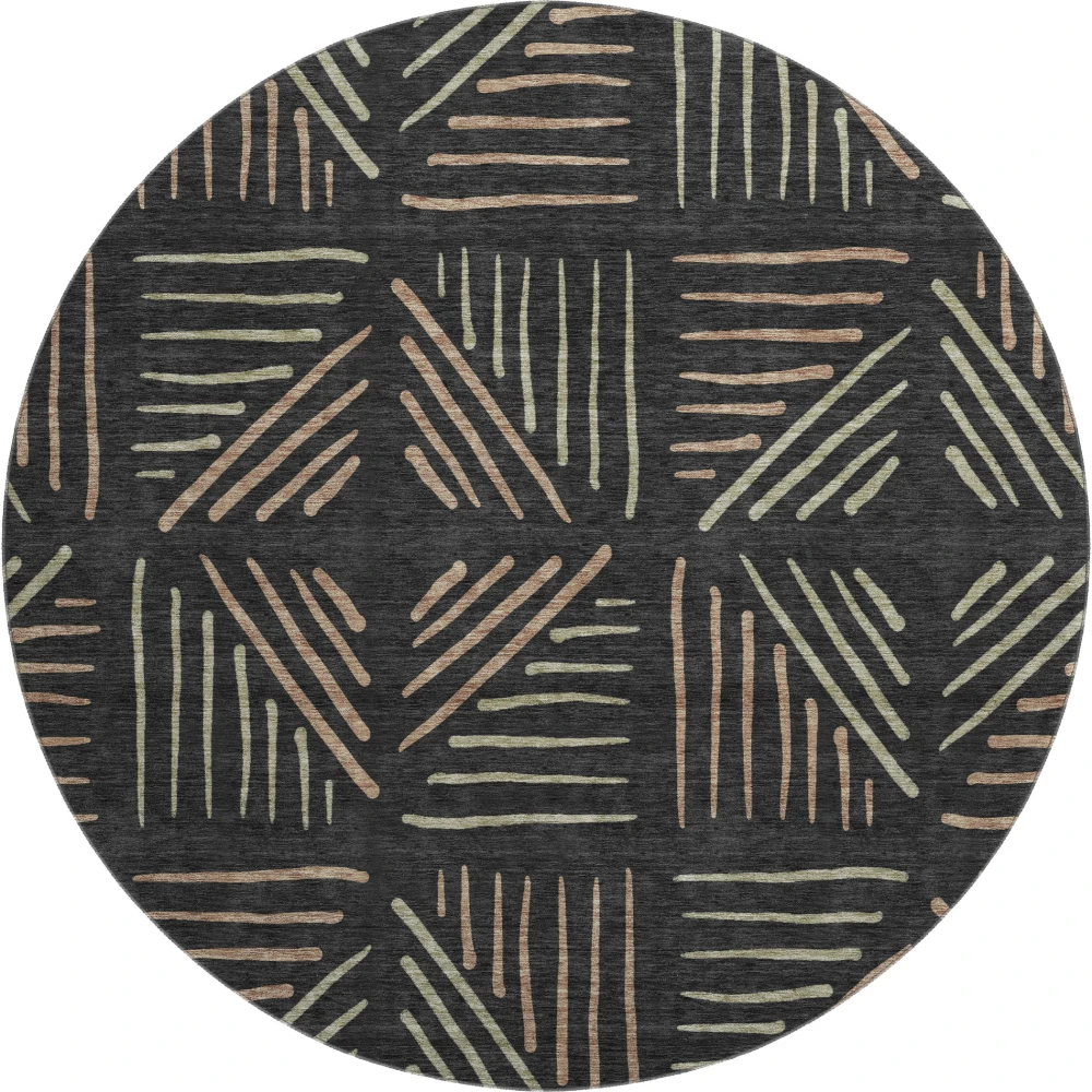 Mayfield AMF2413 Black 8' x 8' Rug