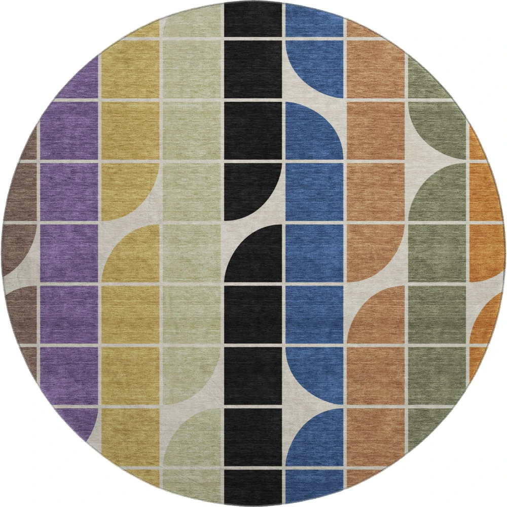 Mayfield AMF2418 Blue 8' x 8' Rug