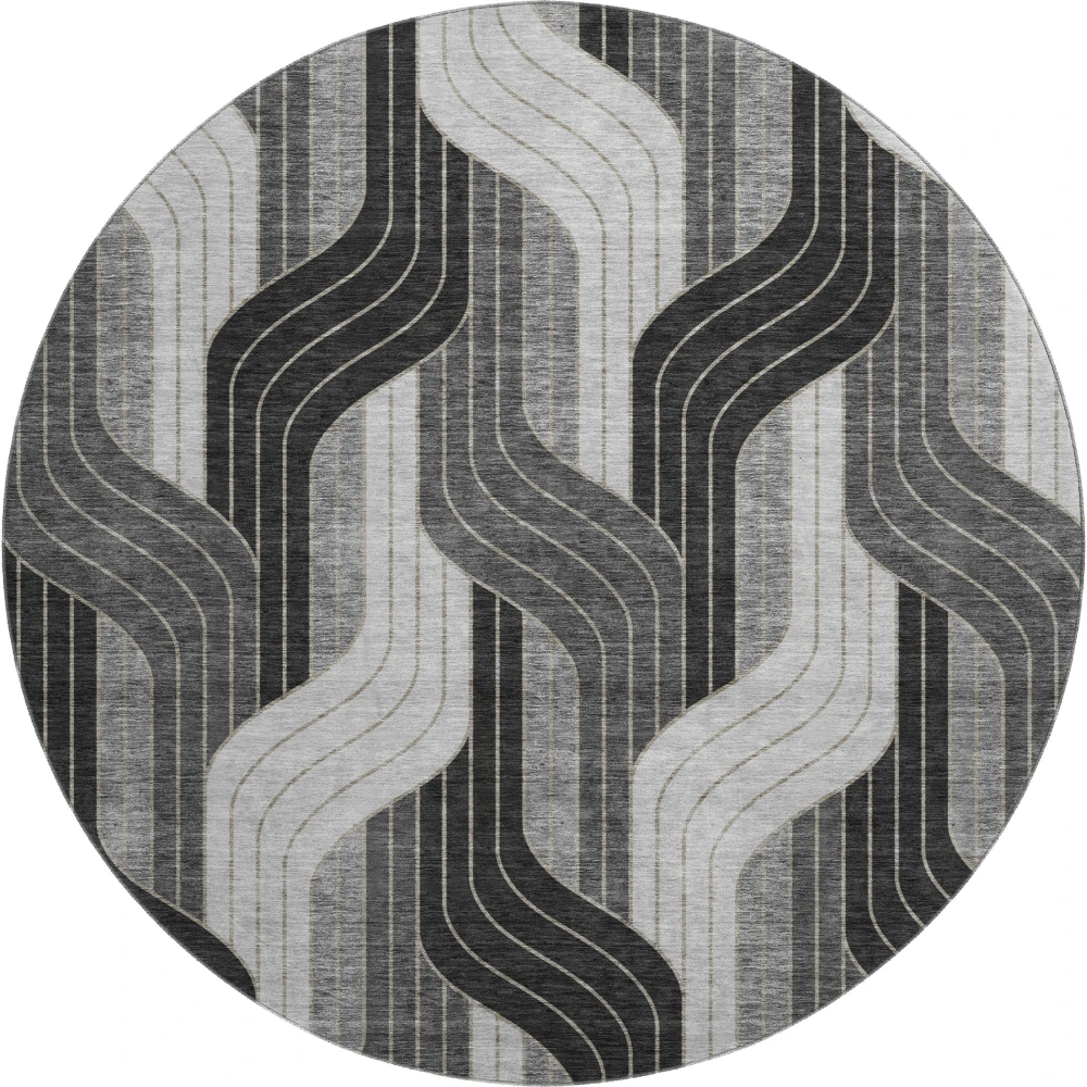 Mayfield AMF2422 Black 8' x 8' Rug