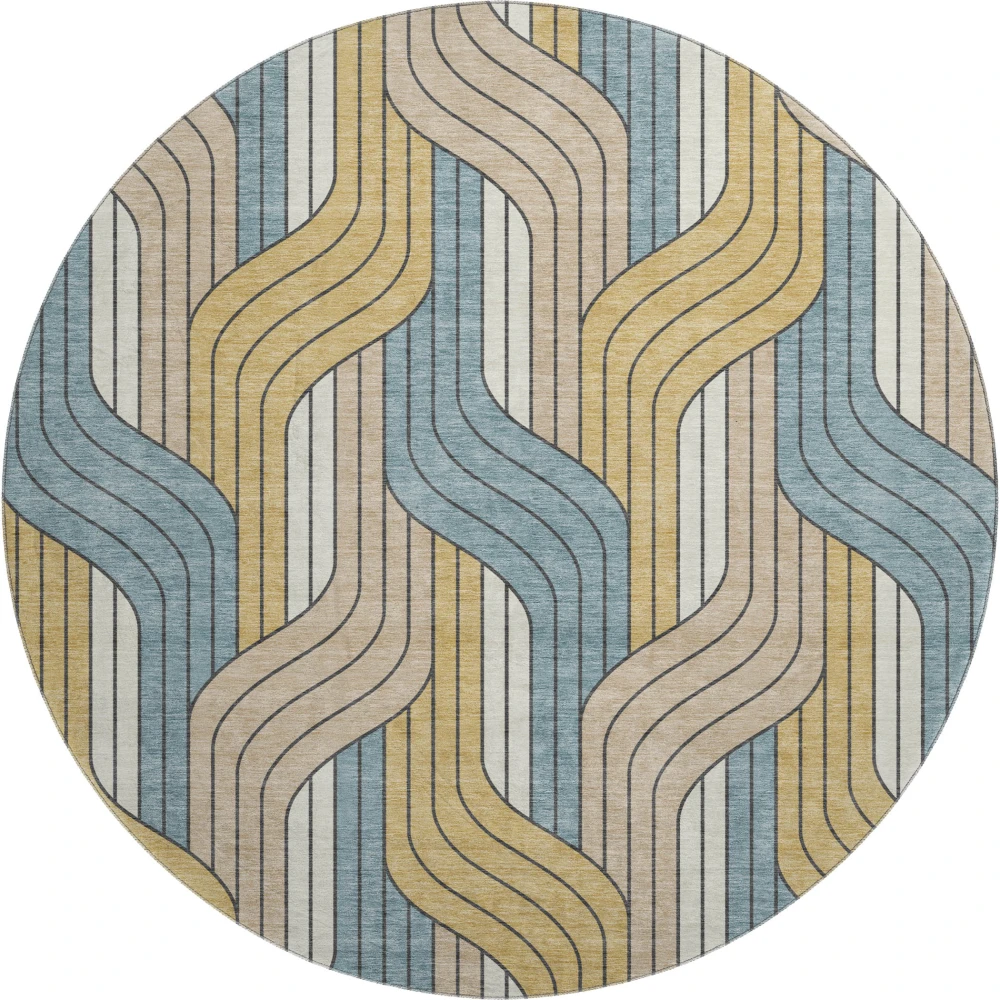 Mayfield AMF2422 Gold 8' x 8' Rug