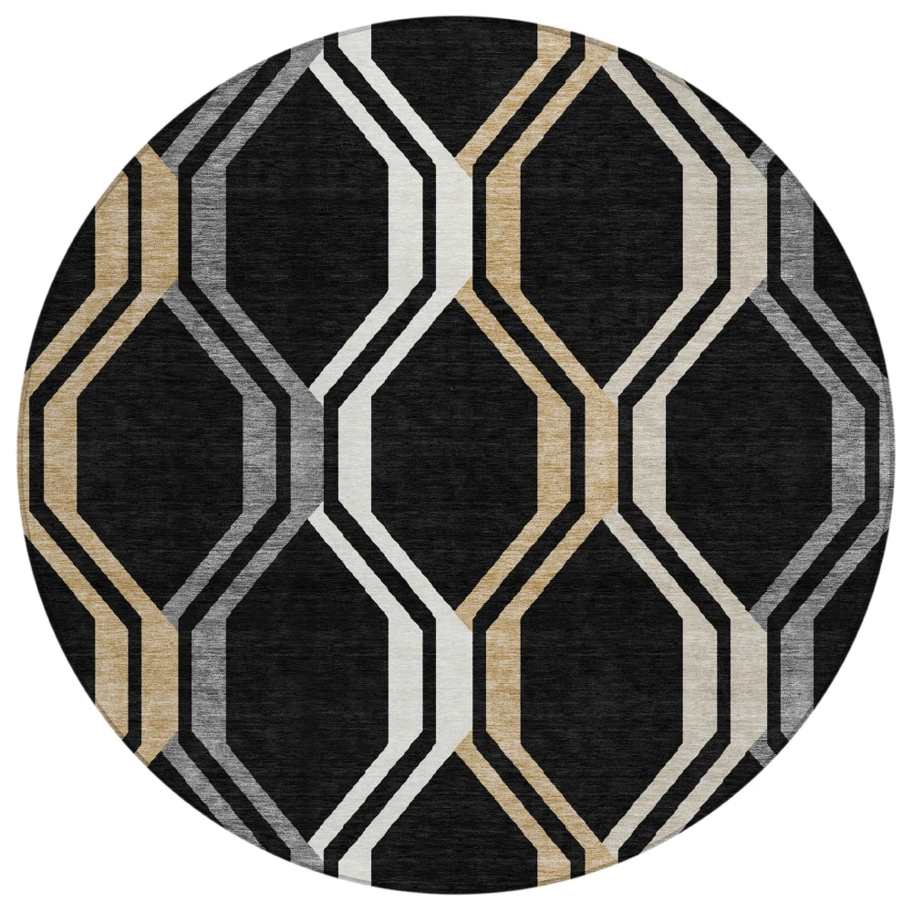 Chantille ACN2326 Black 8' x 8' Rug