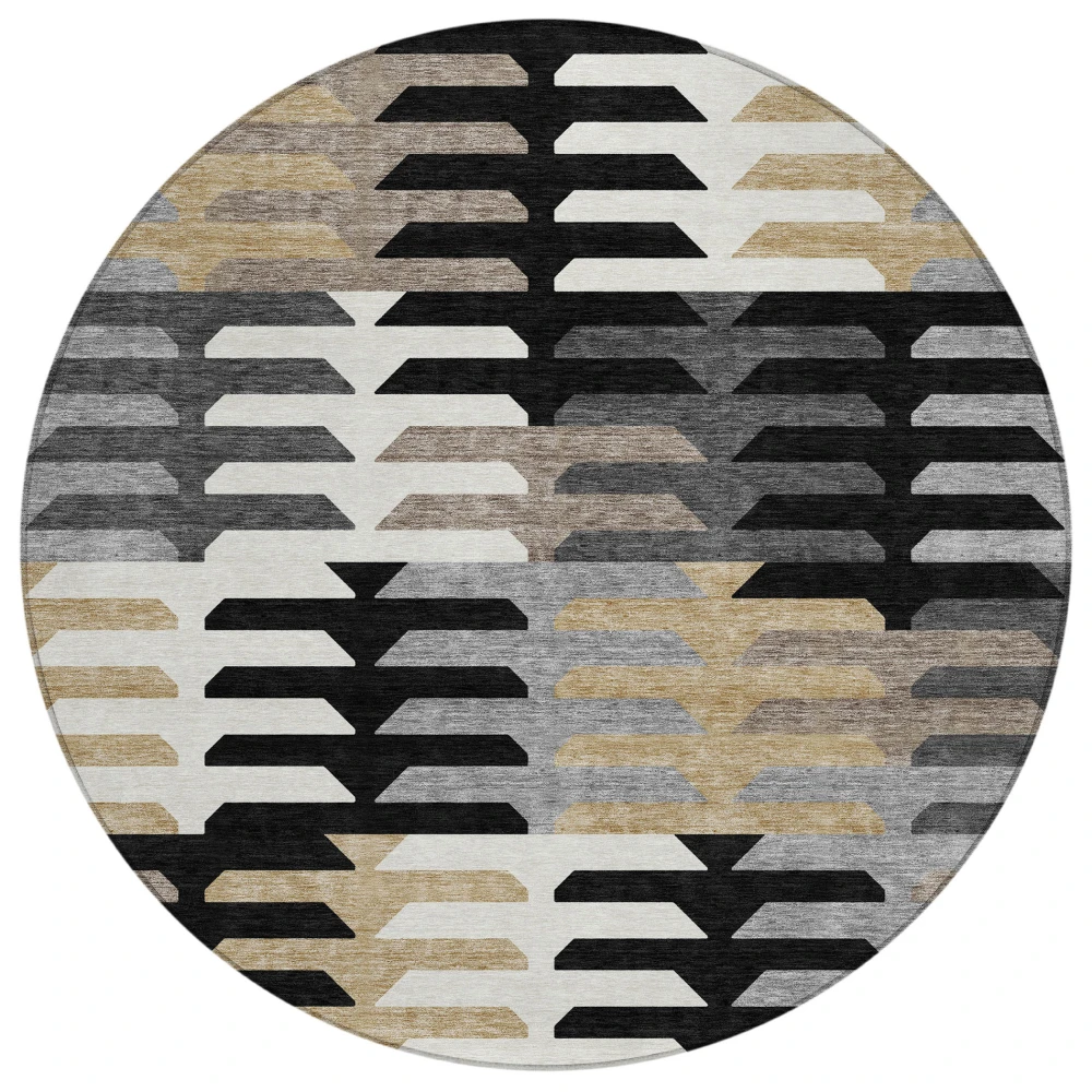 Chantille ACN2328 Black 8' x 8' Rug