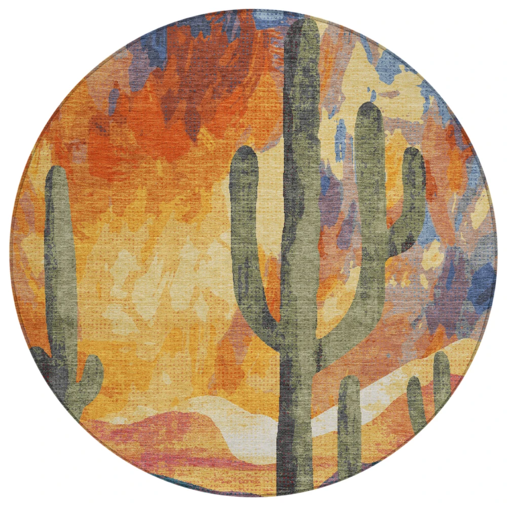 Chantille ACN2337 Terracotta 8' x 8' Rug