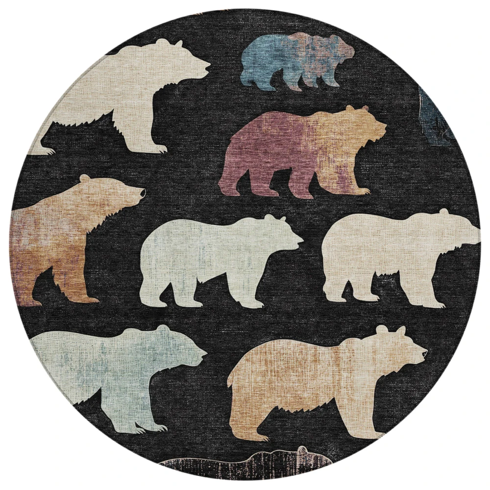 Chantille ACN2338 Black 8' x 8' Rug