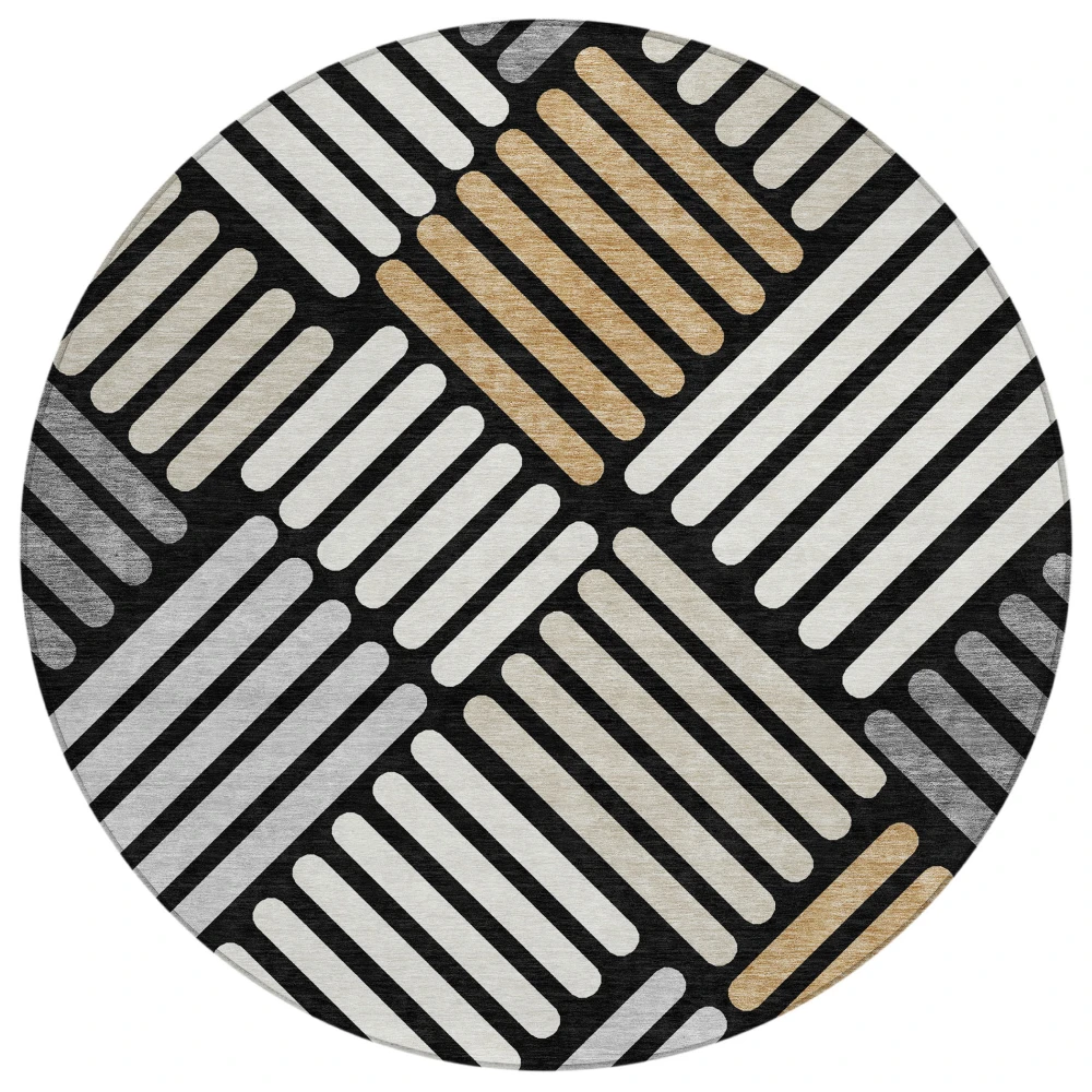 Chantille ACN2339 Black 8' x 8' Rug