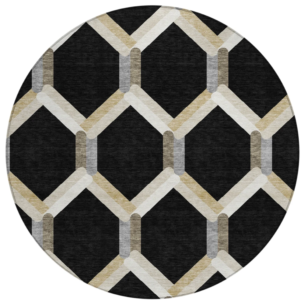 Chantille ACN2343 Black 8' x 8' Rug