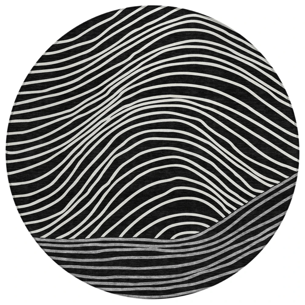 Chantille ACN2350 Black 8' x 8' Rug