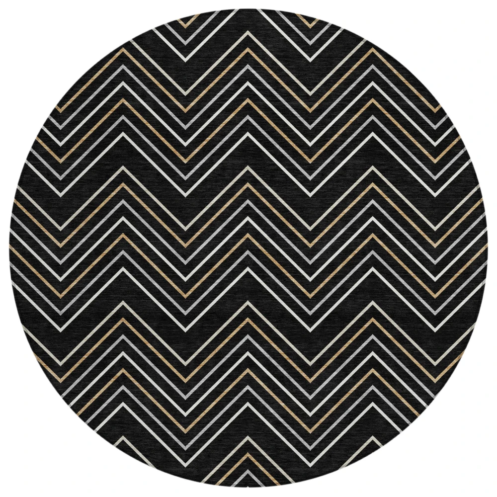 Chantille ACN2391 Black 8' x 8' Rug