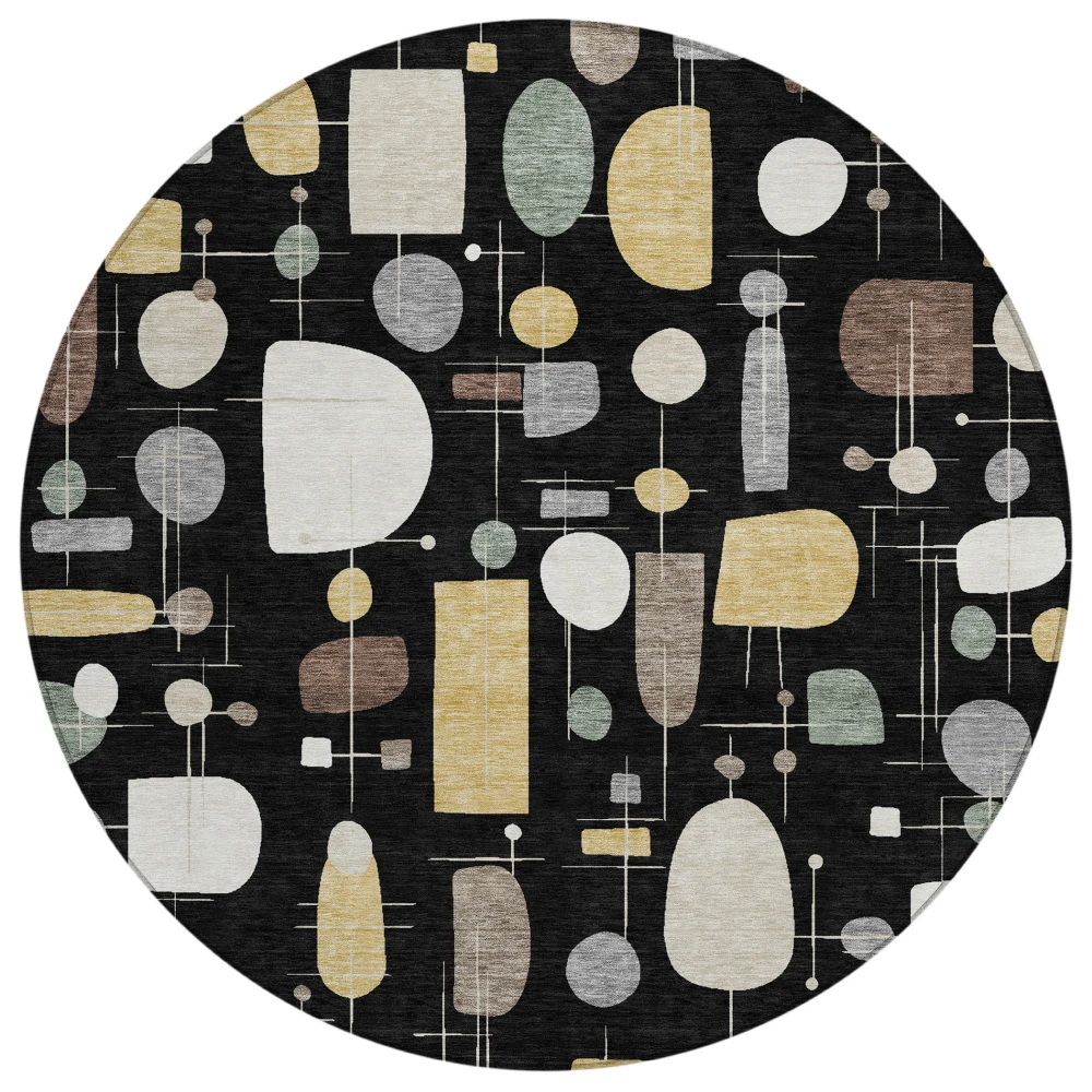 Chantille ACN2393 Black 8' x 8' Rug