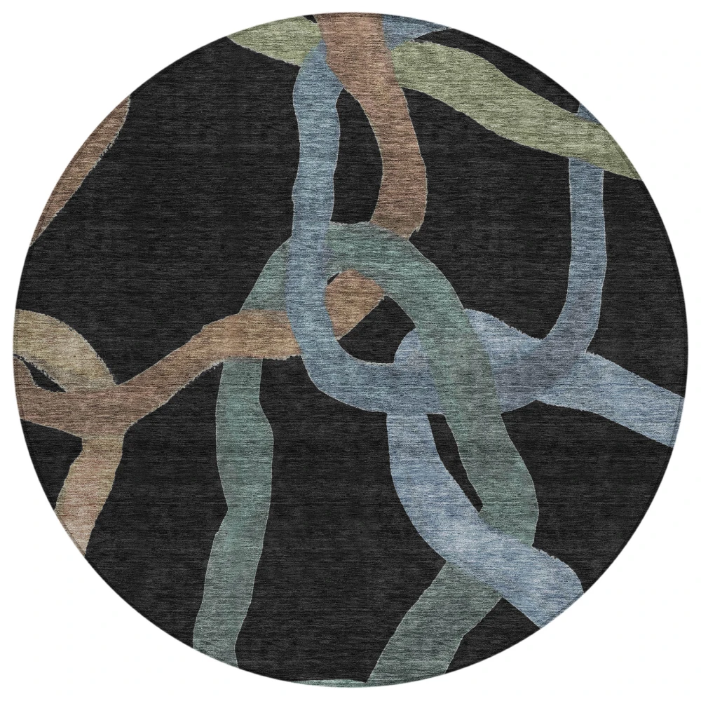 Chantille ACN2394 Black 8' x 8' Rug