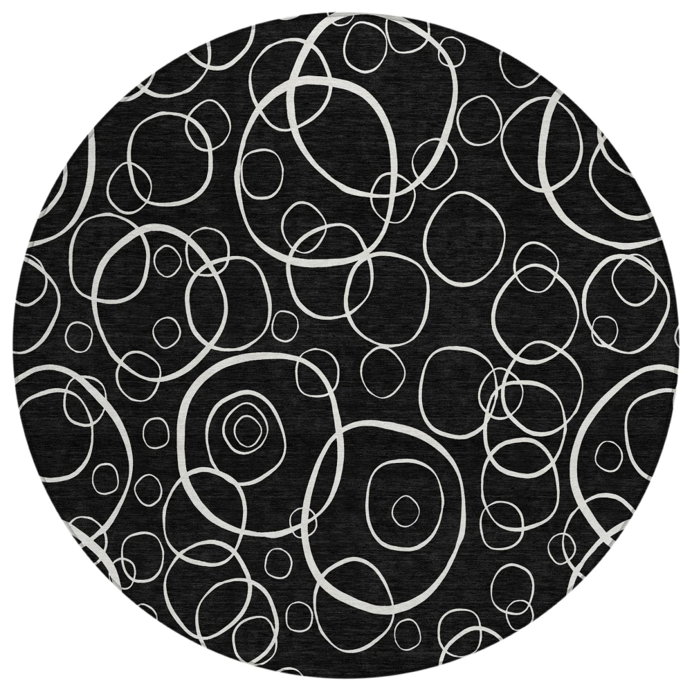 Chantille ACN2407 Black 8' x 8' Rug