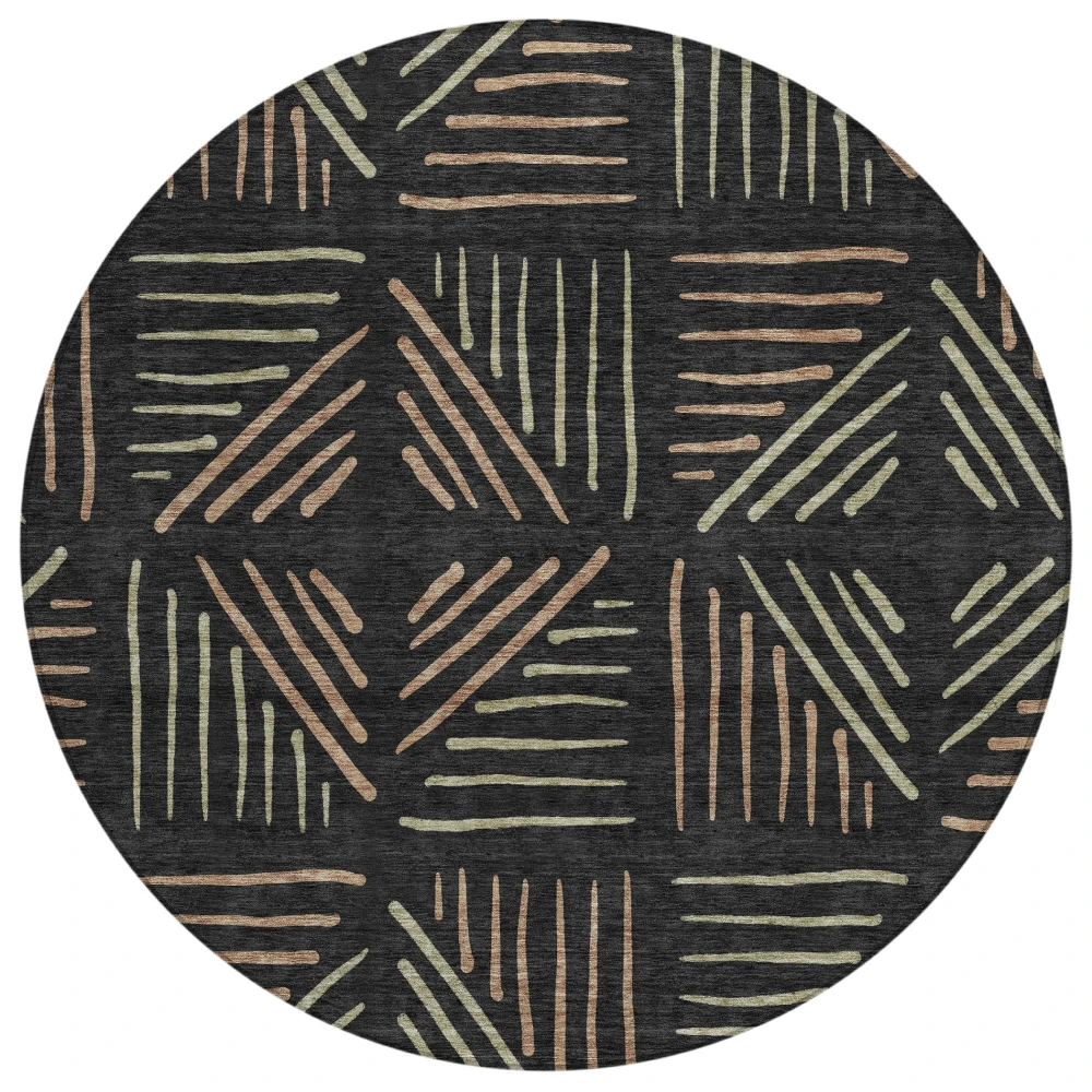 Chantille ACN2413 Black 8' x 8' Rug