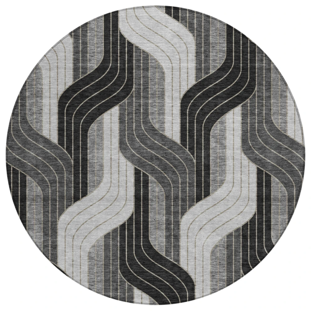 Chantille ACN2422 Black 8' x 8' Rug