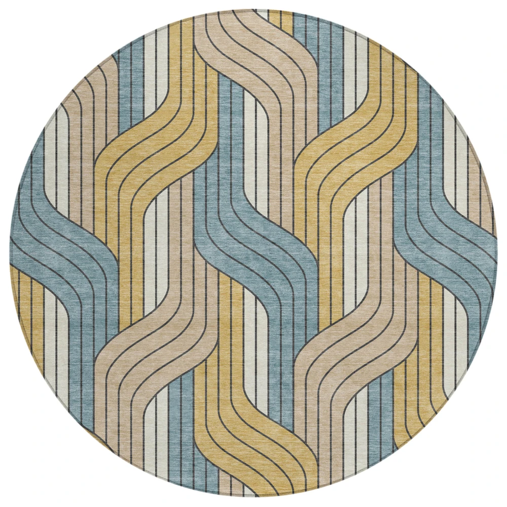 Chantille ACN2422 Gold 8' x 8' Rug