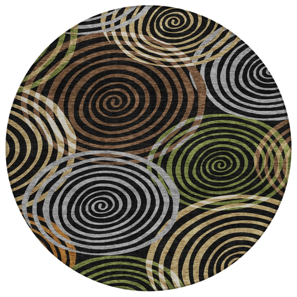 Chantille ACN2435 Black 8' x 8' Rug