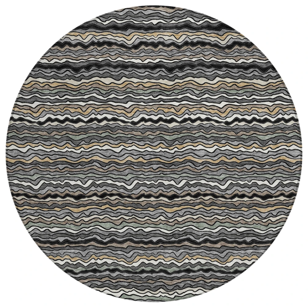 Chantille ACN2436 Black 8' x 8' Rug