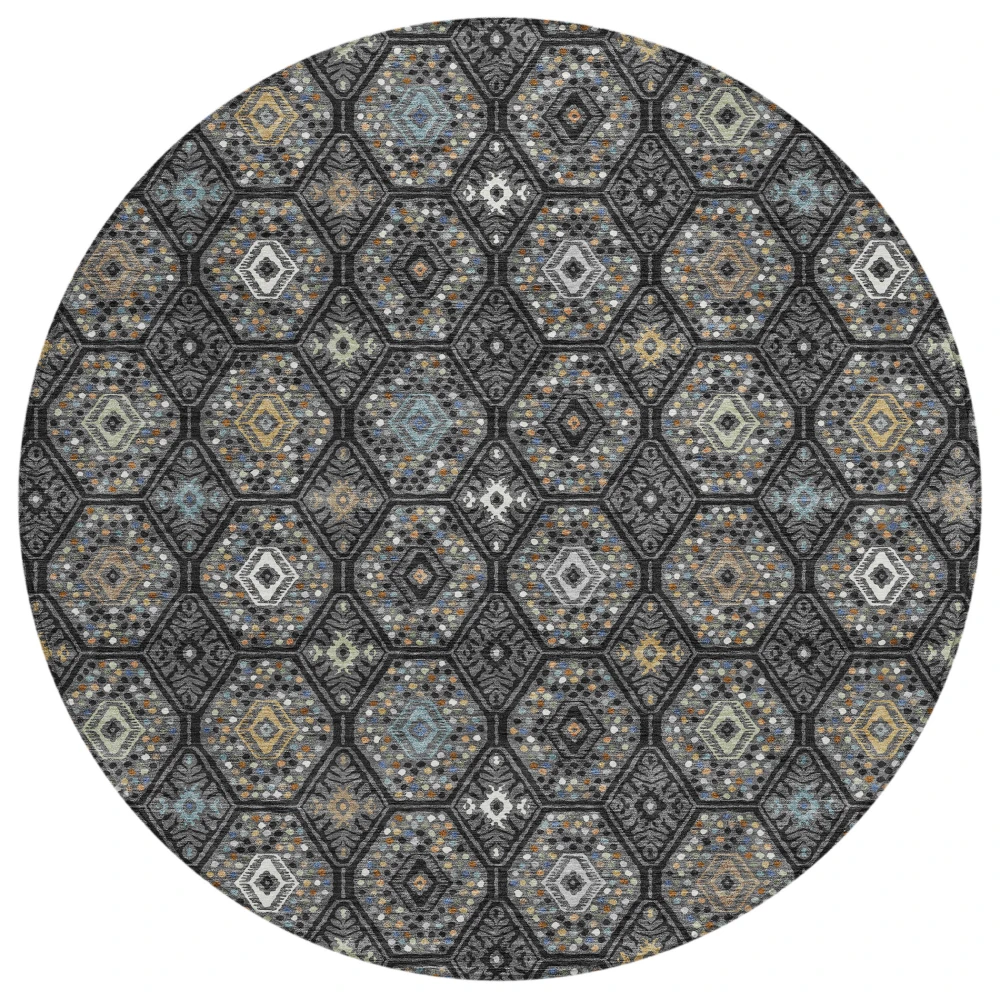 Chantille ACN2471 Black 8' x 8' Rug