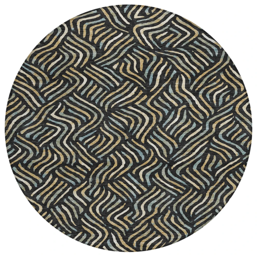 Chantille ACN2474 Black 8' x 8' Rug