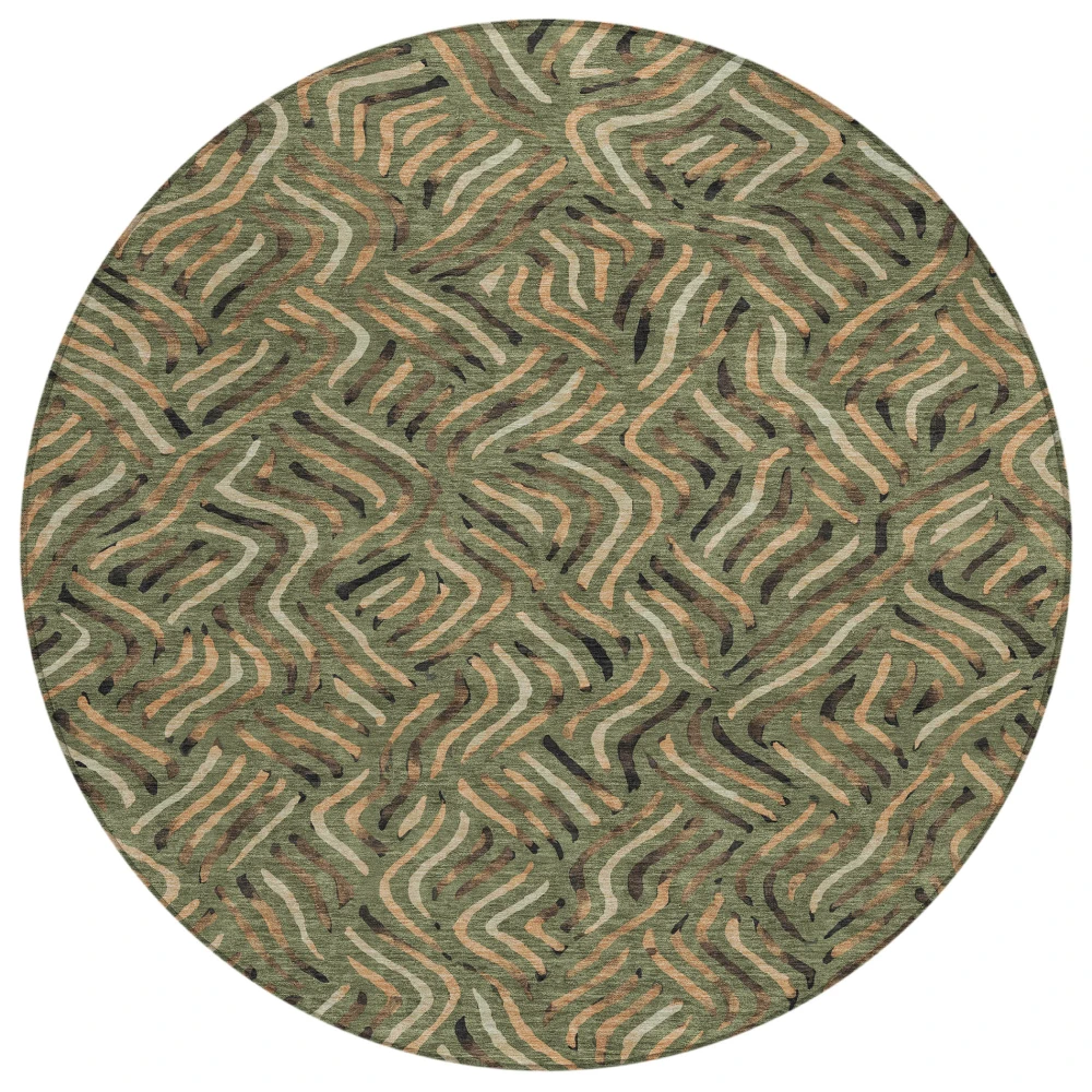 Chantille ACN2474 Olive 8' x 8' Rug