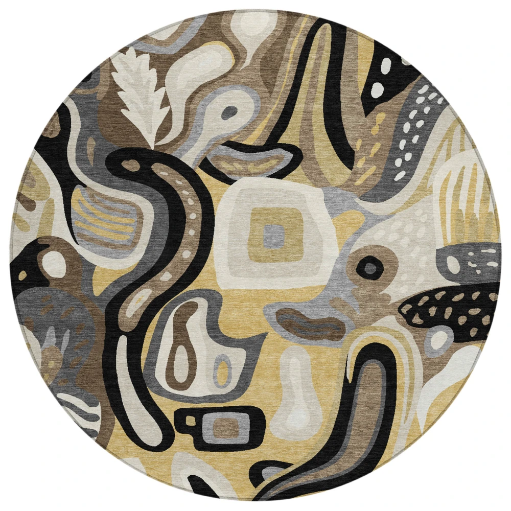 Chantille ACN2488 Gold 8' x 8' Rug