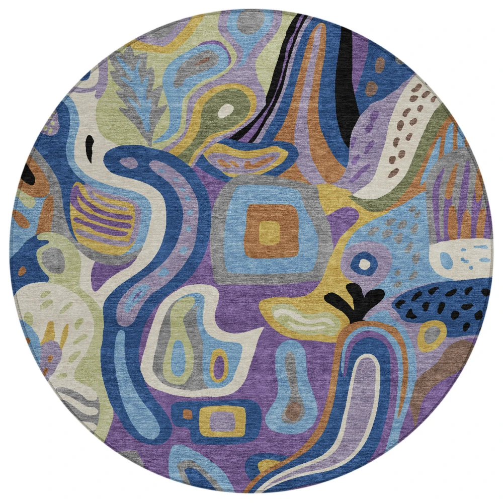 Chantille ACN2488 Purple 8' x 8' Rug