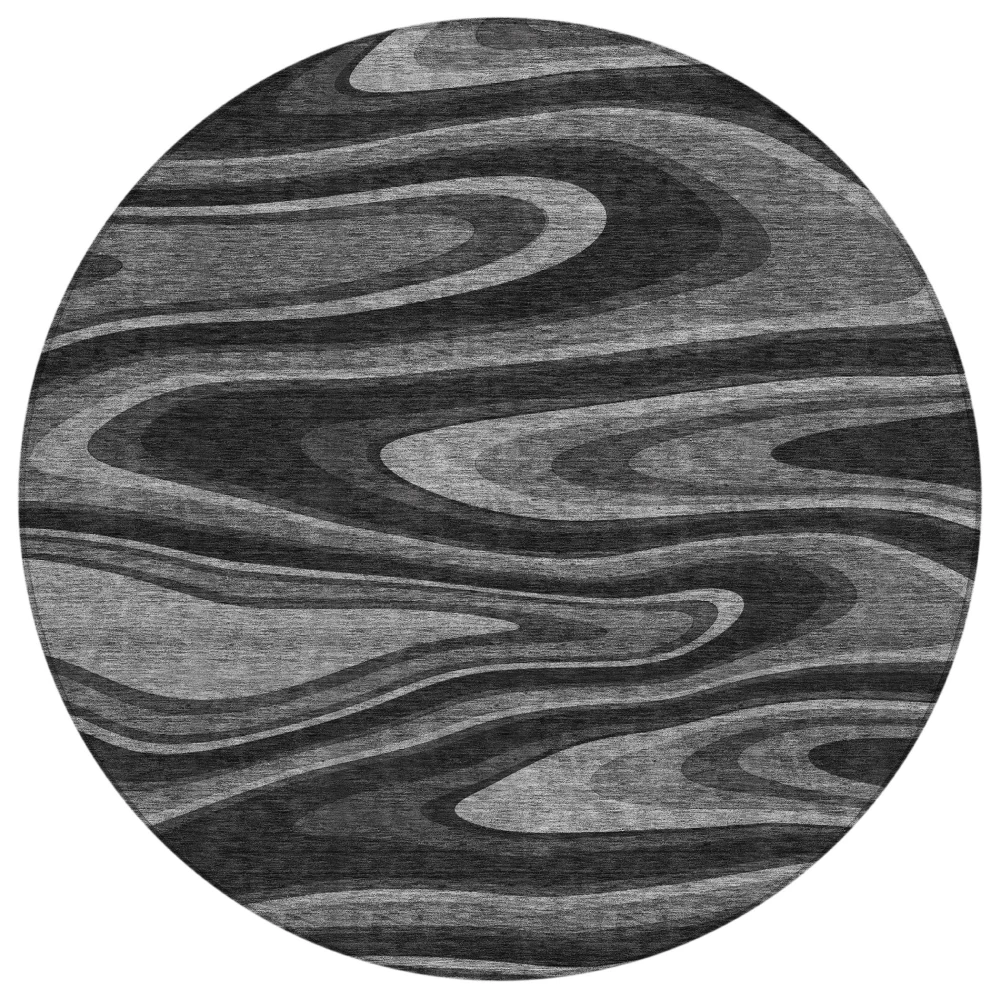 Chantille ACN2493 Black 8' x 8' Rug