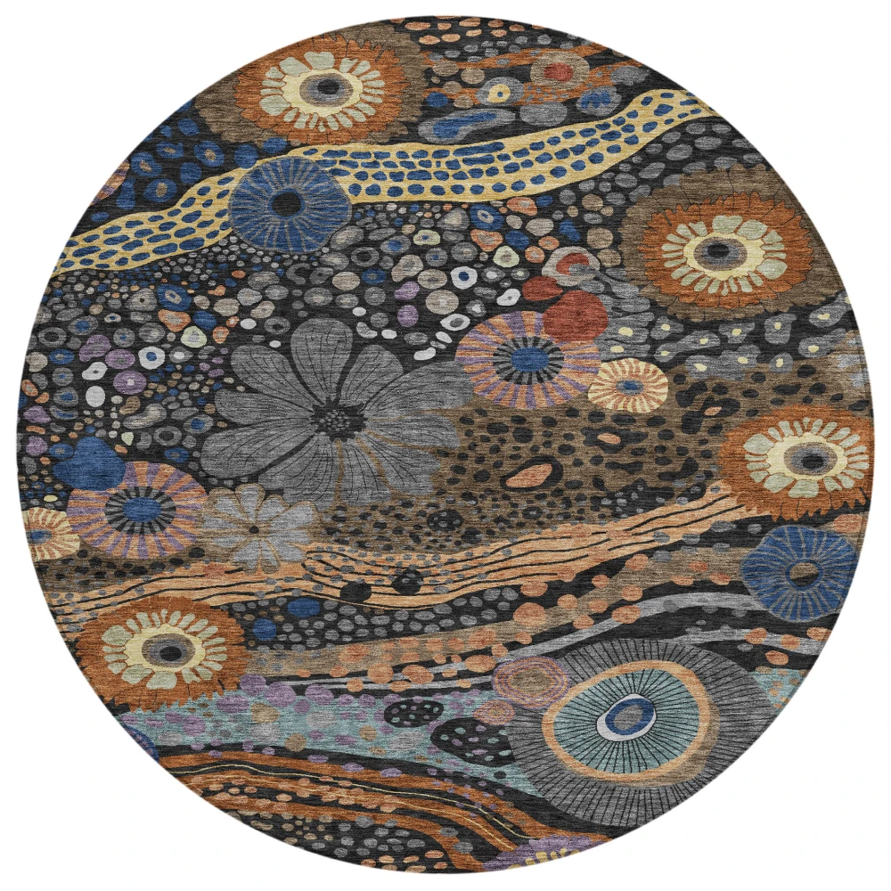 Chantille ACN2498 Black 8' x 8' Rug