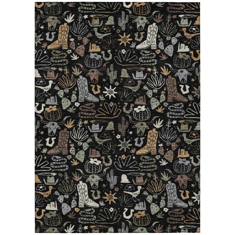 Chantille ACN2512 Black 3' x 5' Rug