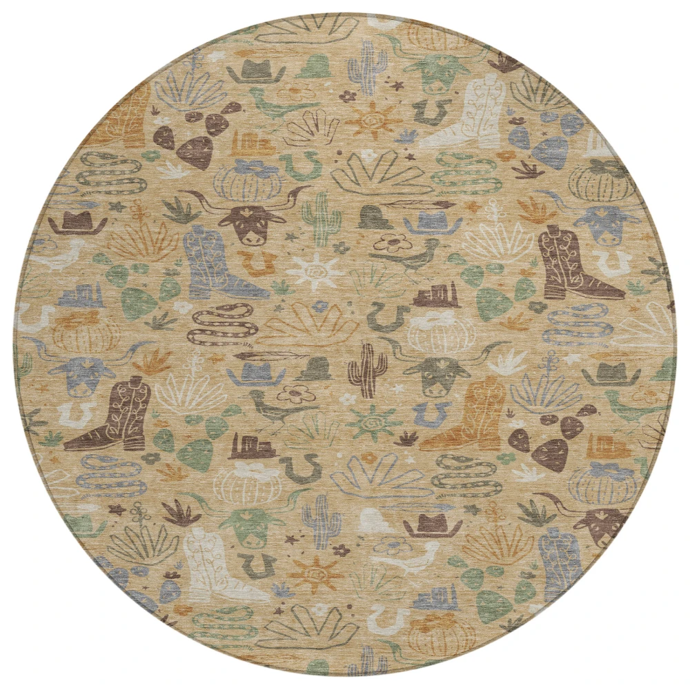Chantille ACN2512 Gold 8' x 8' Rug