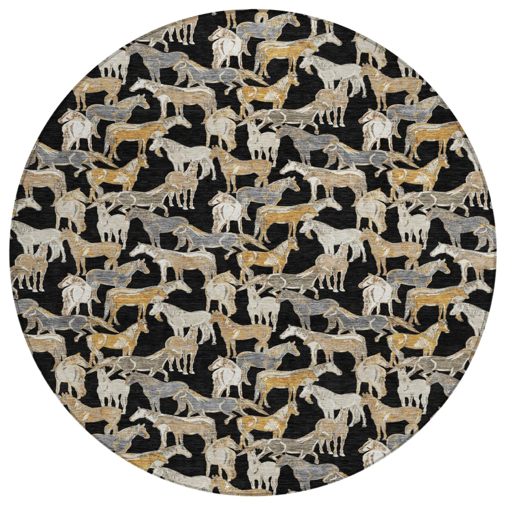 Chantille ACN2520 Black 8' x 8' Rug