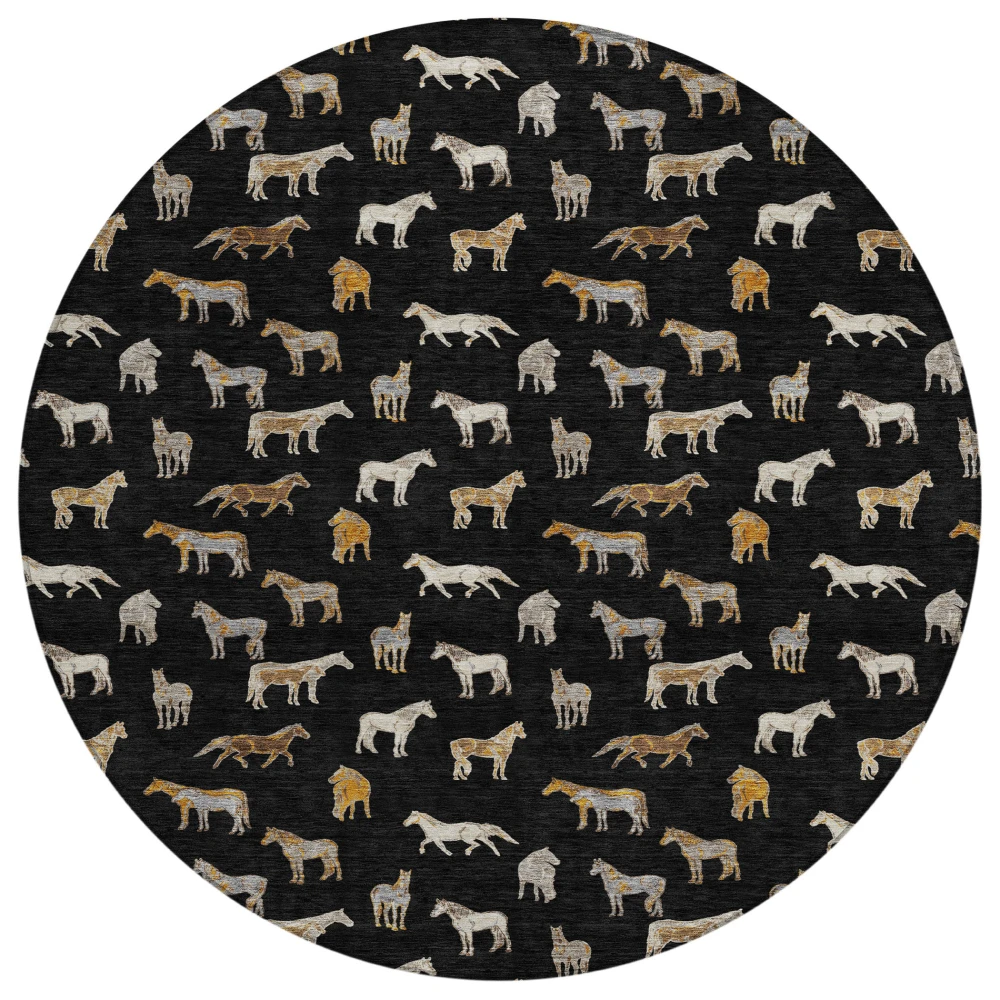 Chantille ACN2521 Black 8' x 8' Rug