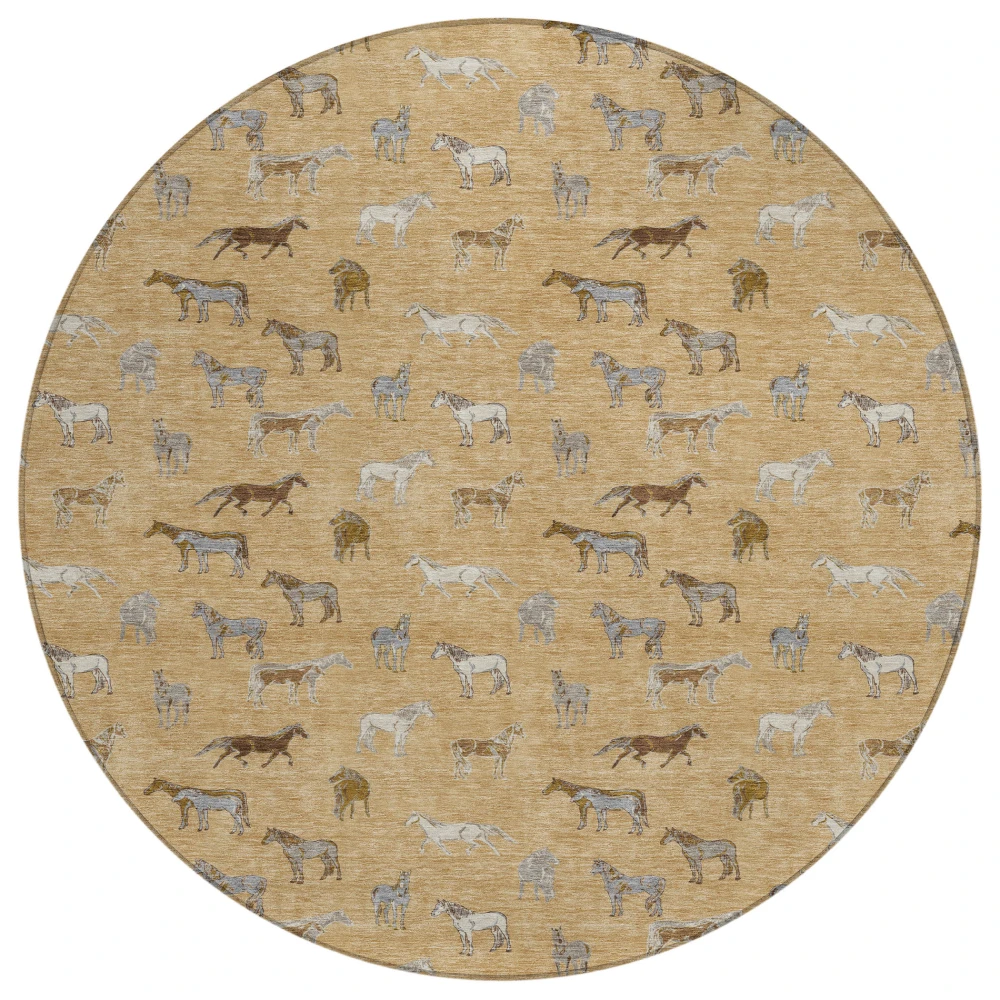Chantille ACN2521 Gold 8' x 8' Rug