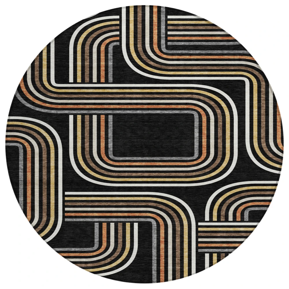 Chantille ACN2535 Black 8' x 8' Rug