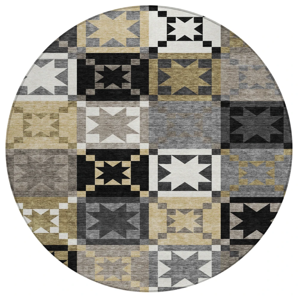 Chantille ACN2538 Black 8' x 8' Rug