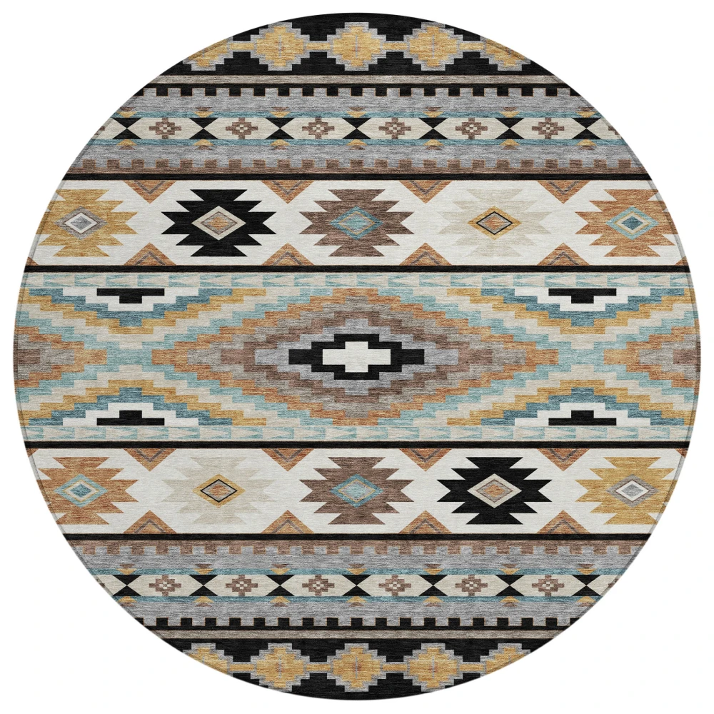 Chantille ACN2539 Black 8' x 8' Rug
