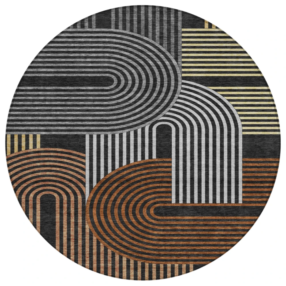 Chantille ACN2549 Black 8' x 8' Rug