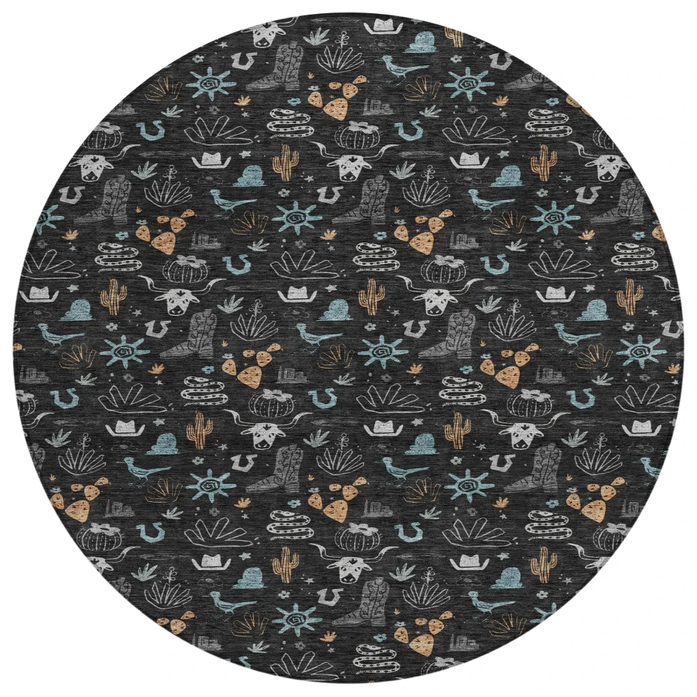 Chantille ACN2562 Black 8' x 8' Rug