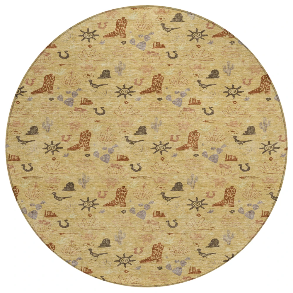 Chantille ACN2562 Gold 8' x 8' Rug