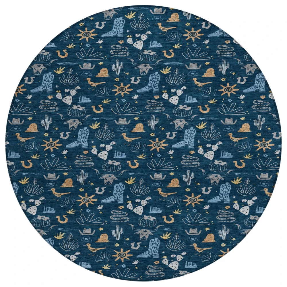 Chantille ACN2562 Navy 8' x 8' Rug
