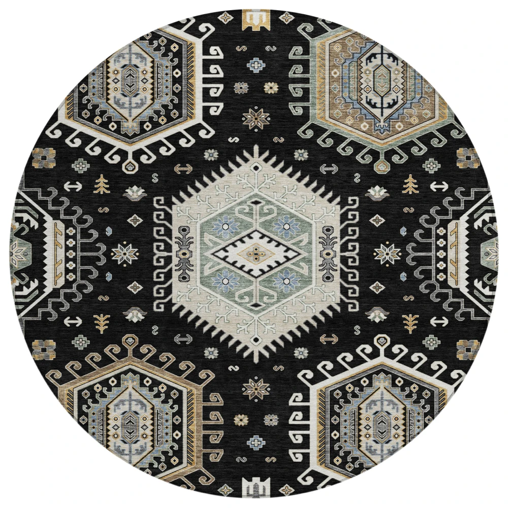 Chantille ACN2574 Black 8' x 8' Rug