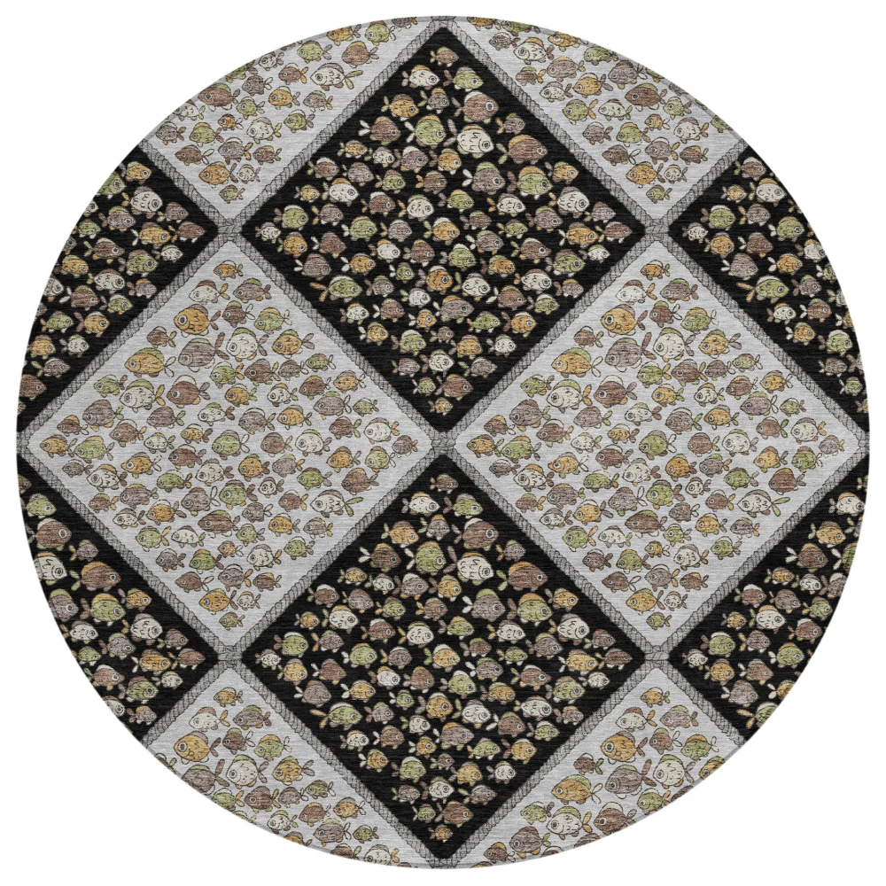 Chantille ACN2579 Black 8' x 8' Rug