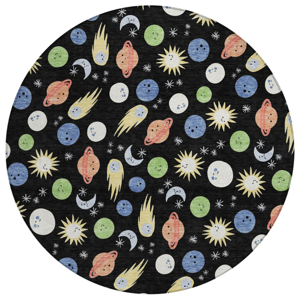 Chantille ACN2581 Black 8' x 8' Rug