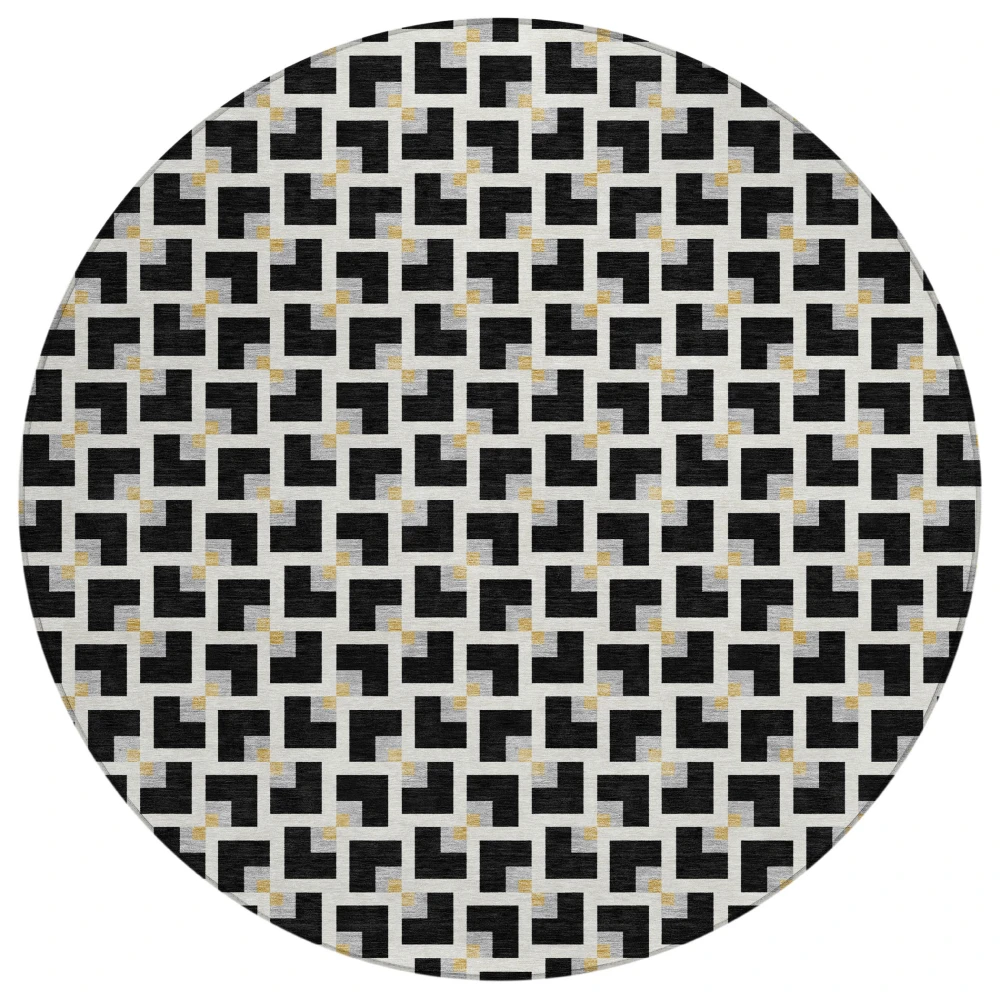 Chantille ACN2602 Black 8' x 8' Rug