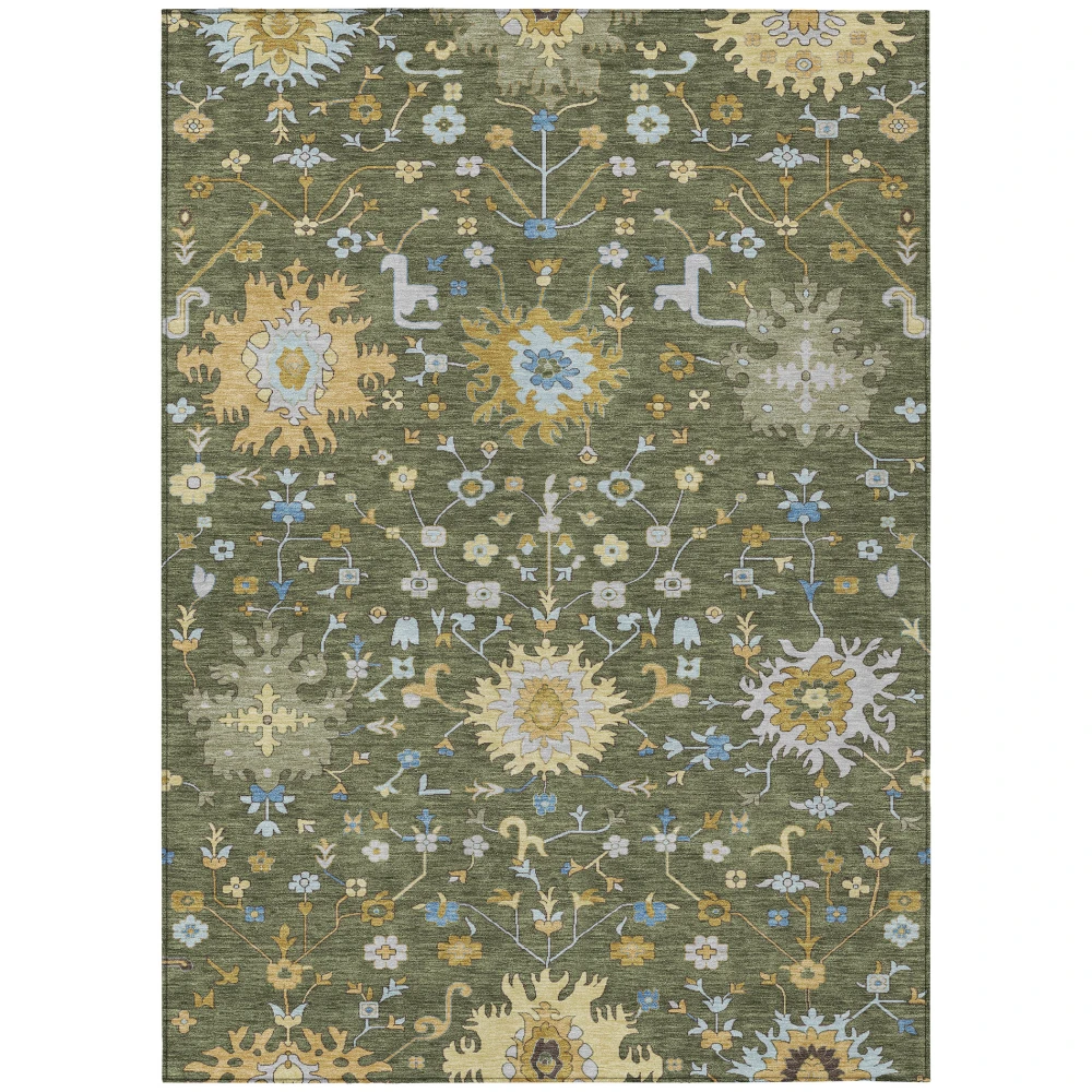 Chantille ACN2609 Olive 5' x 7'6